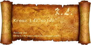 Kresz László névjegykártya