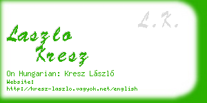laszlo kresz business card